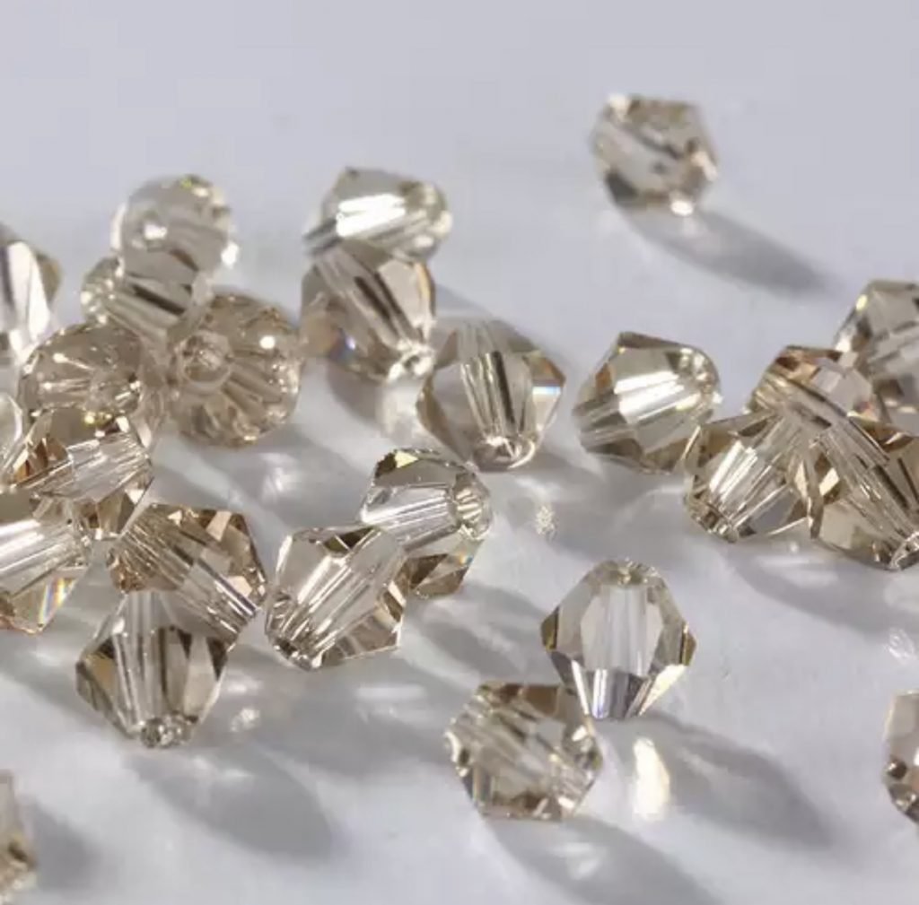 Karoliukai Bicone 4mm Gold (auksas)