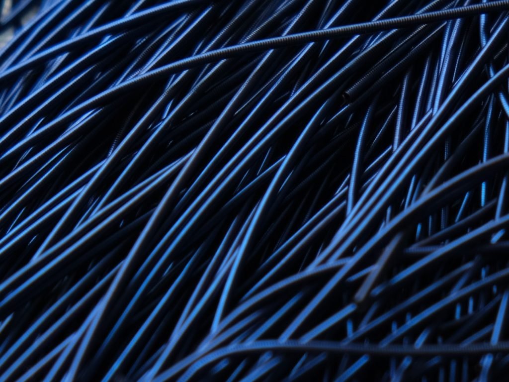 Minkšta lygi kanitelė 1mm 10g (mėlyna) 089
