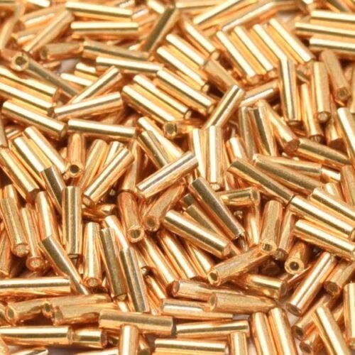 Miyuki Bugles 6x1.7mm Galvanized Yellow Gold 1053