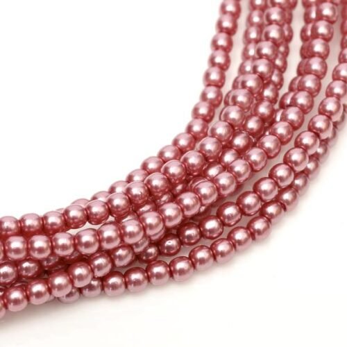 Glass Pearls Shiny 3 mm Fandago Pink 26276