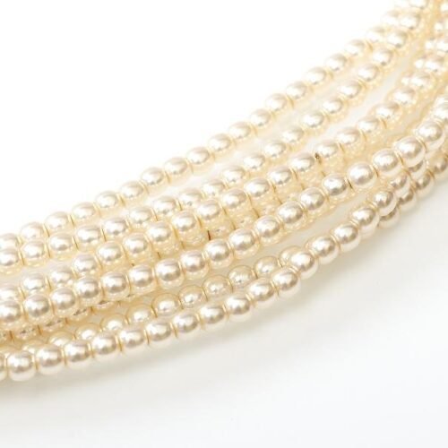 Glass Pearls Shiny 3 mm Faint Rose 10012