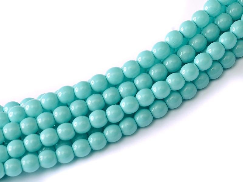 Glass Pearls Shiny 3 mm Turquoise 10092