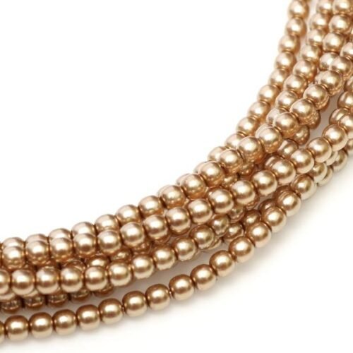 Glass Pearls Shiny 3 mm Sand 10127