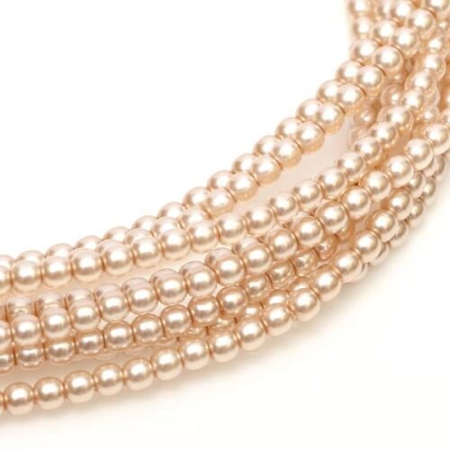 Glass Pearls Shiny 3 mm Desert Sand 24215