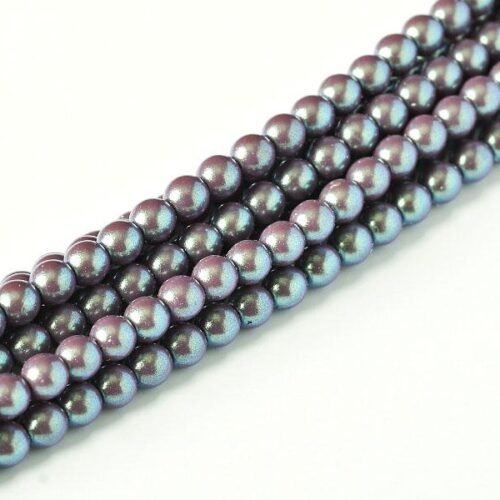 Glass Pearl Shell 3 mm Plum 30006