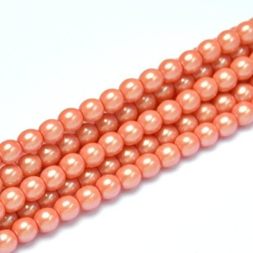 Glass Pearl Shell 3 mm Orange Sherbet 30013