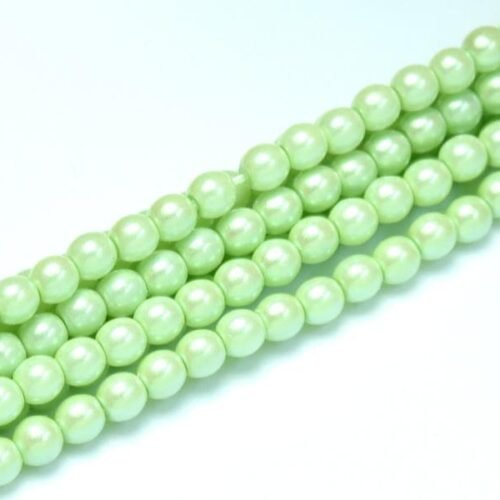 Glass Pearl Shell 3 mm Mint Green 30021