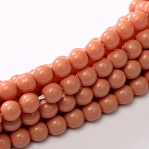 Glass Pearls Shiny 3 mm Shrimp