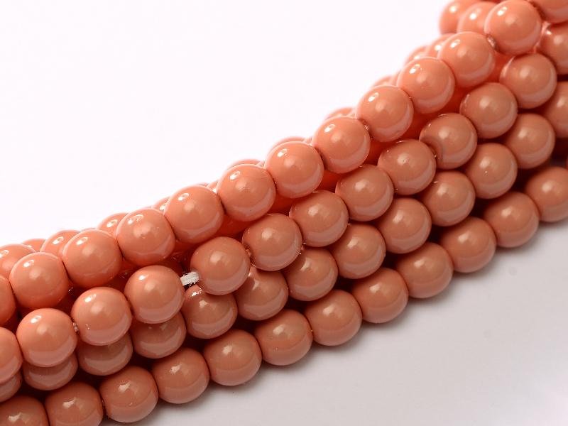 Glass Pearls Shiny 3 mm Shrimp