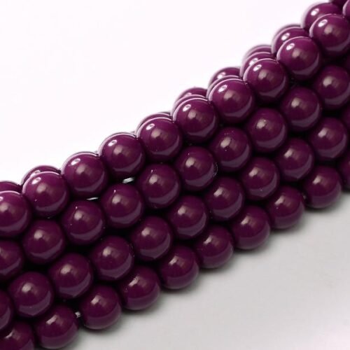 Glass Pearls Shiny 3 mm Eggplant 48279