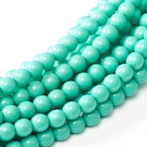Glass Pearls Shiny 3 mm Turquoise Blue 48655
