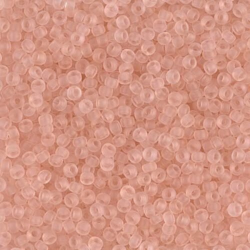 Biseris Seed Beads 11/0 Matted Transp Pale Pink (rožinė) 155FR