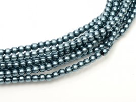 Karoliukai Shiny 3 mm Cerulean (mėlyna) 24646