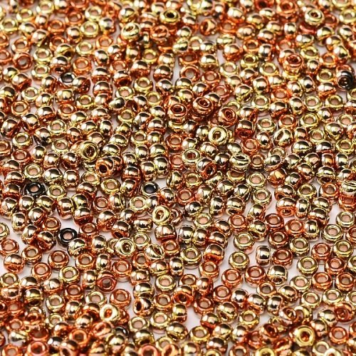 Biseris Seed Beads 11/0 Black California Gold Rush (oranžinė) 55041