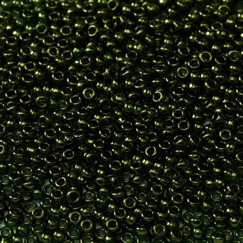 Biseris Seed Beads 11/0 Olive Green Gold Lust (žalia) 0306