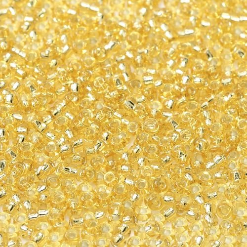 Biseris Seed Beads 15/0 Silver Lined light Gold 0002