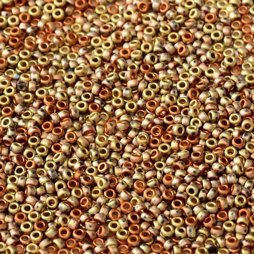 Biseris Seed Beads 11/0 Black California Gold Rush Matted 55046