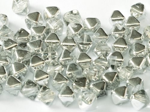 Karoliukai Bicone Beads 6 mm Crystal Labrador (sidabras) 27001