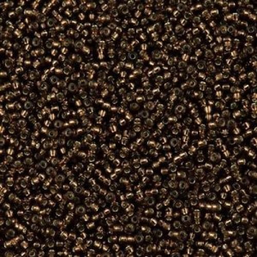 Biseris Seed Beads 15/0 Silver Lined Root Beer (ruda) 0005D