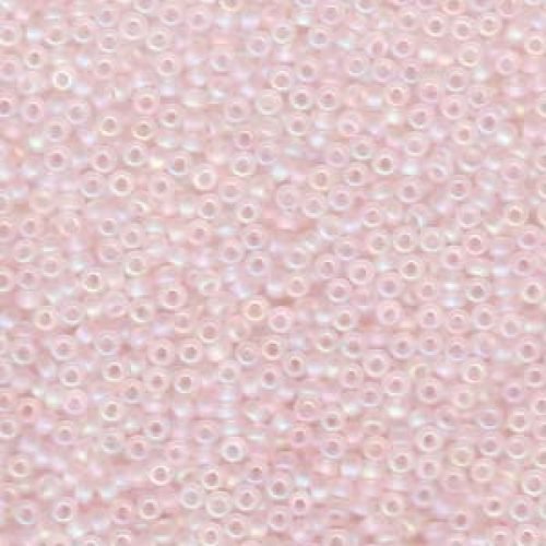 Biseris Seed Beads 11/0 Matted Transp Pale Pink (rožinė) 155FR