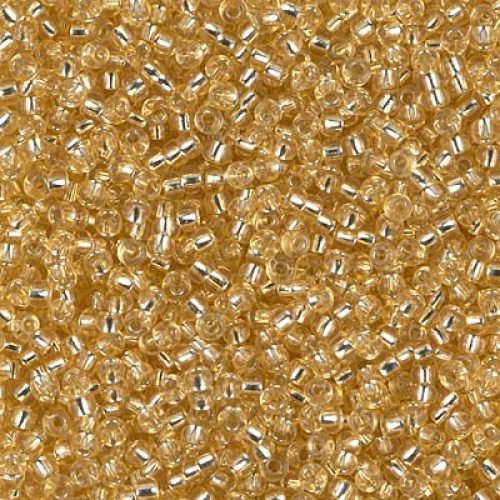 Biseris Seed Beads 11/0 Silver Lined Gold (auksas) 0003