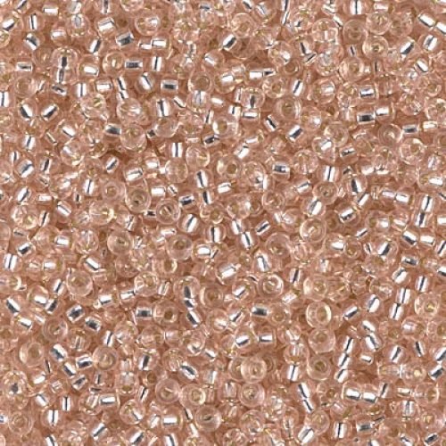 Biseris Seed Beads 11/0 Silver Lined Lt. Blush (rožinė) 0023