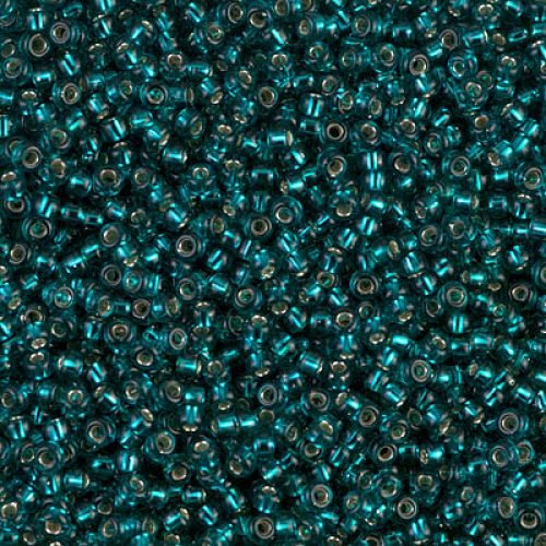Biseris Seed Beads 11/0 Silver Lined Transp Dk Teal (mėlyna) 0030