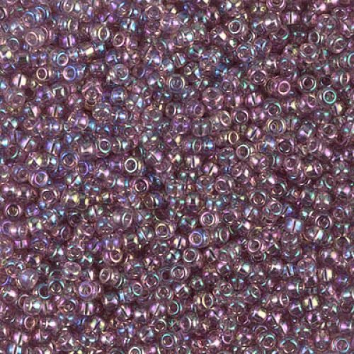 Biseris Seed Beads 11/0 Transparent Smoky Amethyst AB (violetinė) 256