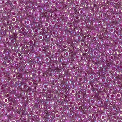 Biseris Seed Beads 11/0 Raspberry Lined Crystal AB (violetinė) 264