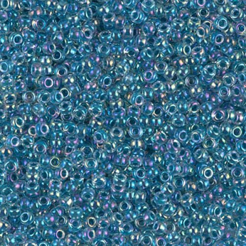 Biseris Seed Beads 11/0 Marine Blue Lined Crystal AB (žydra) 279