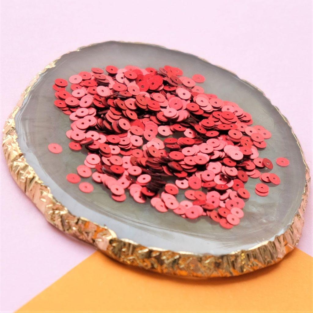 Žvyneliai Langlois Martin 4mm Metallic Mat (raudona) p4-10.006