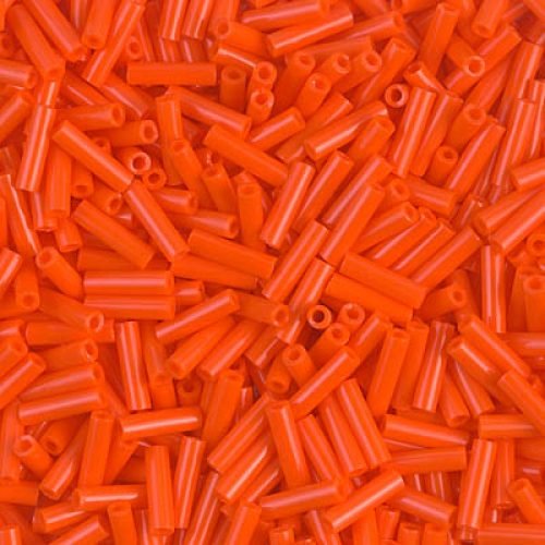 Biseris Miyuki vamzdeliai Opaque Orange (oranžinė) 406