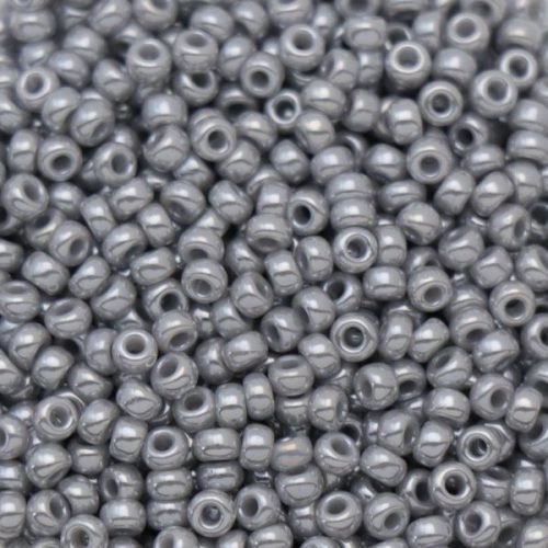 Biseris Seed Beads 11/0 Opaque Grey Luster (pilka) 0443