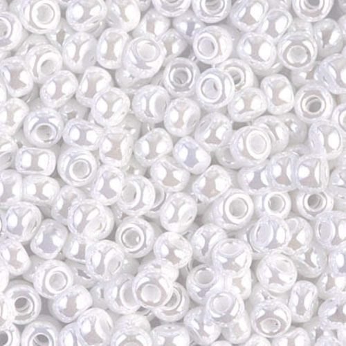 Biseris Seed Beads 11/0 White Pearl Ceylon 0420