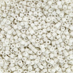 Biseris Delica 11/0 Opaque Alabaster Luster (pieno balta) DB0211