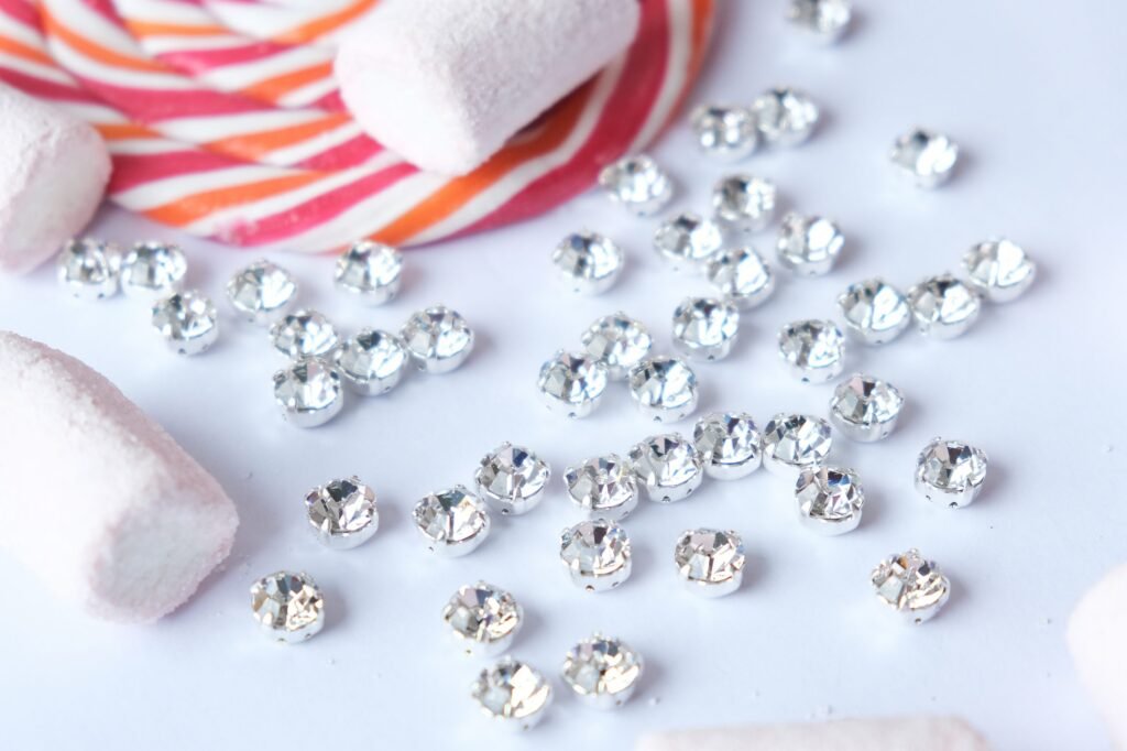 Preciosa Chaton MAXIMA SS39 (8.3mm) Crystal - padengta sidabru (4 vnt) - balta