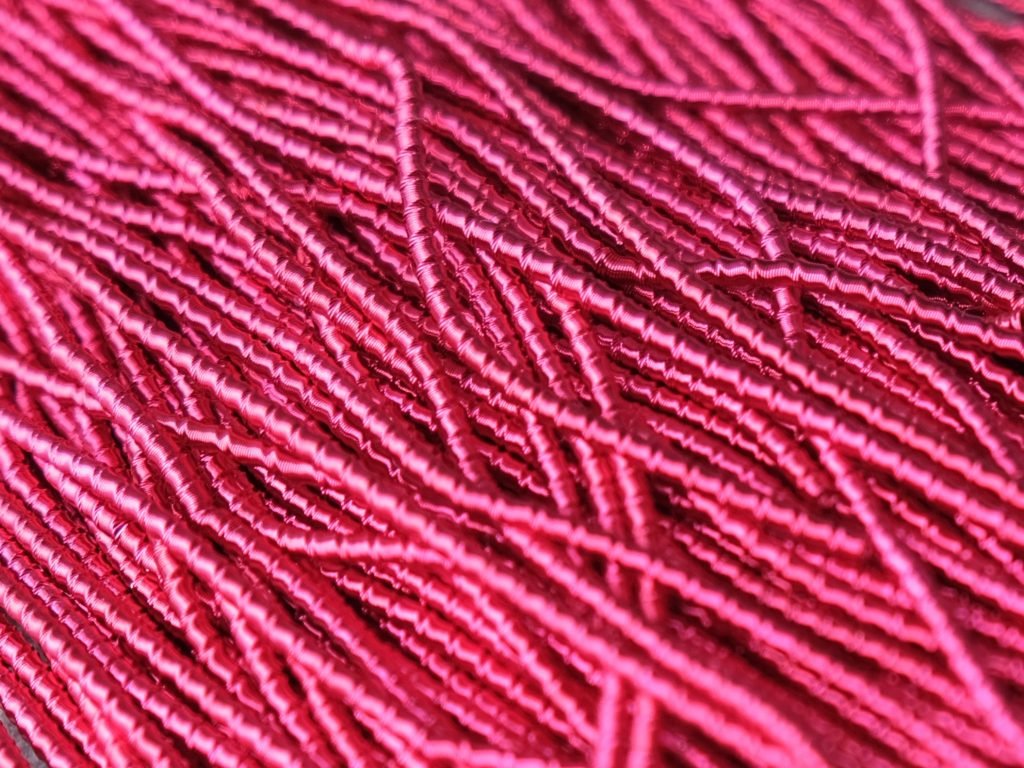 Faktūrinė minkšta kanitelė  2,1mm 10g (rožinė) 724