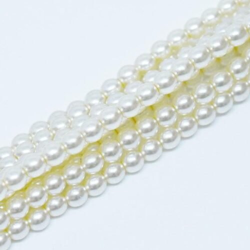 Glass Pearls Shiny 3 mm Cream 12141