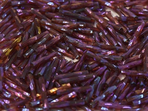 Biseris Miyuki Twist Claret Rainbow Gold Luster (violetinė) 0302
