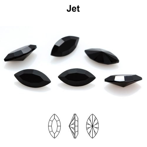Preciosa 435 14 615 Navette MAXIMA 10x5mm Jet (juoda) - Image 2