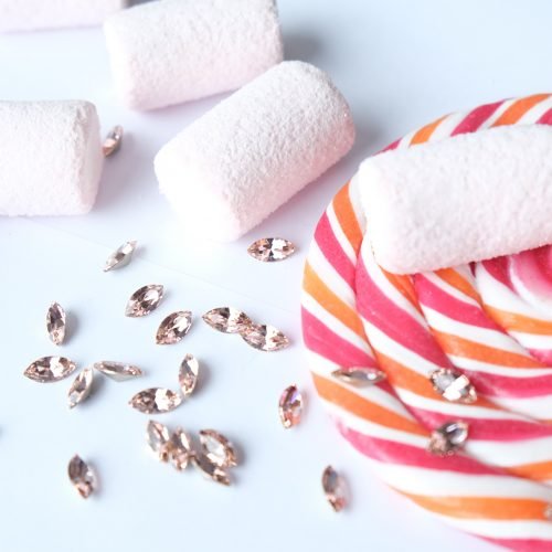 Preciosa 435 14 615 Navette MAXIMA 10x5mm Vintage Rose (rožinė) 4vnt