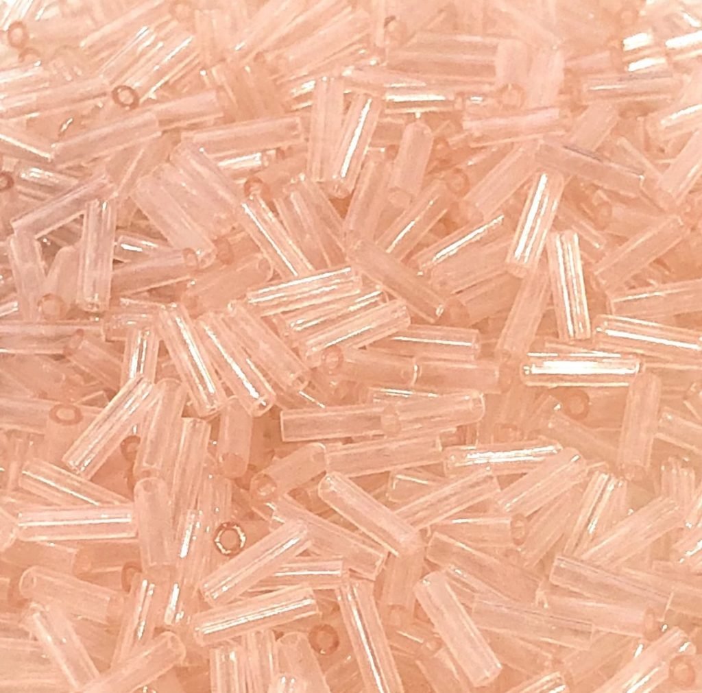 Biseris Miyuki Bugles 6x1,7 mm Transparent Pale Pink 0155