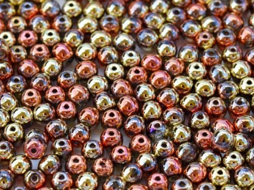 Karoliukai Rounds 4 mm Crystal California Gold Rush (oranžinė) 98542