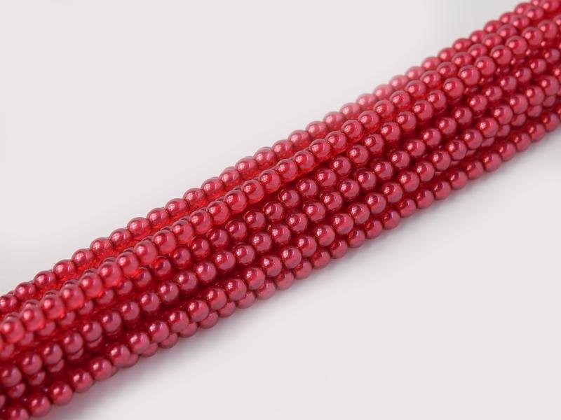 Karoliukai Pearl Crystal 2 mm Crystal 63982 (raudona)