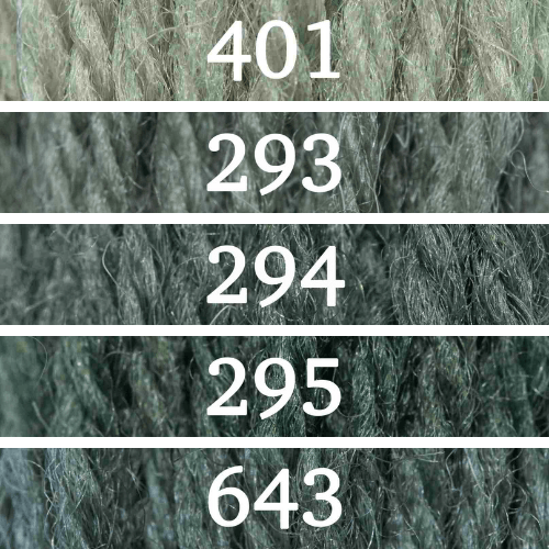 Appletons Wool vilnoniai siuvinėjimo siūlai (žalia)