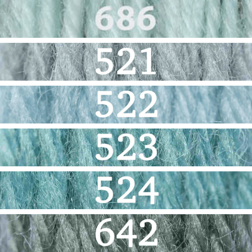 Appletons Wool vilnoniai siuvinėjimo siūlai (žydra)