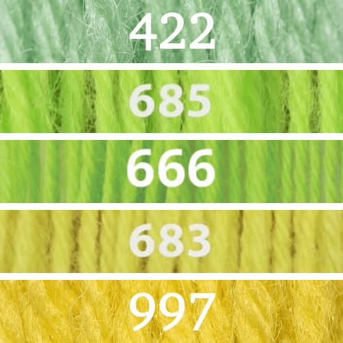 Appletons Wool vilnoniai siuvinėjimo siūlai (žalia)