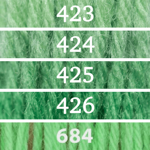 Appletons Wool vilnoniai siuvinėjimo siūlai (žalia)