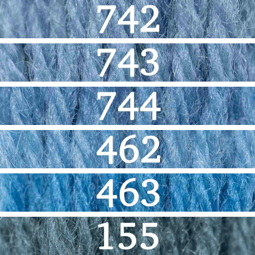 Appletons Wool vilnoniai siuvinėjimo siūlai (žydra)