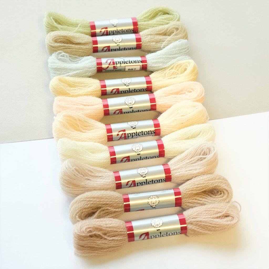 Appletons Wool vilnonių siuvinėjimo siūlų rinkinys PASTEL